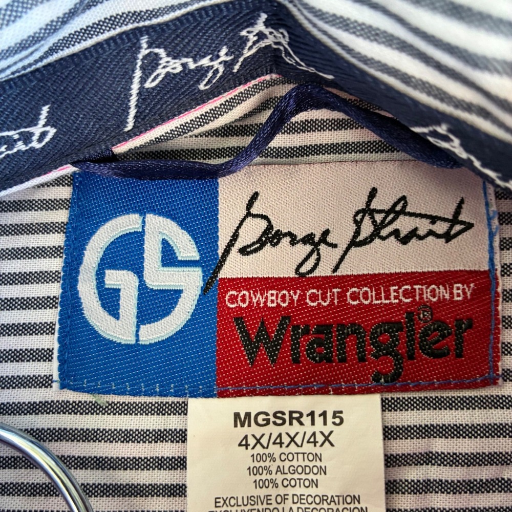 Wrangler George Strait Cowboy Cut Shirt 4XL Red Check Short Sleeve MGSR115 - Picture 5 of 13